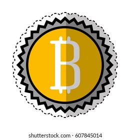 bitcoin money electronic icon vector illustration design