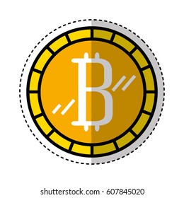 bitcoin money electronic icon vector illustration design