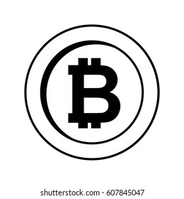 bitcoin money electronic icon vector illustration design