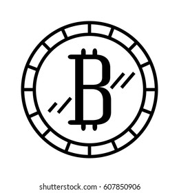 bitcoin money electronic icon vector illustration design