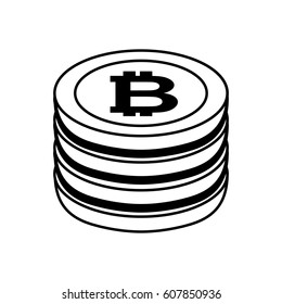 bitcoin money electronic icon vector illustration design