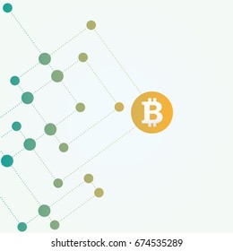 Bitcoin money illustration with circles vector