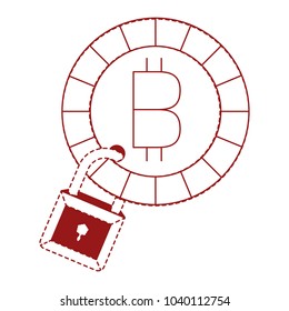 bitcoin money with padlock