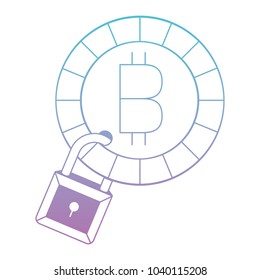 bitcoin money with padlock