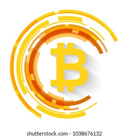 Bitcoin. Money. Stock vector illustration.