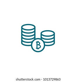 bitcoin money symbol, money vector icon 