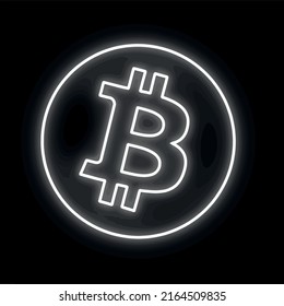 bitcoin neon light black crypto