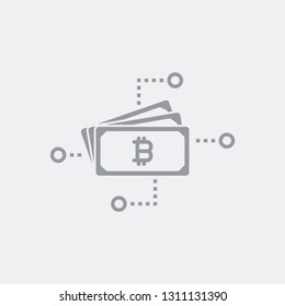 Bitcoin network concept icon