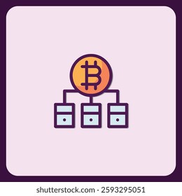 Bitcoin Network Decentralized Cryptocurrency System Illustration