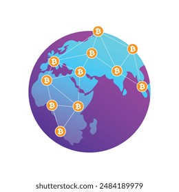 Bitcoin Network Digital Currency Blockchain Concept