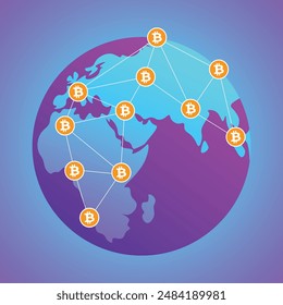 Bitcoin Network Digital Currency Blockchain Concept