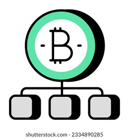 Bitcoin network icon available for instant download 