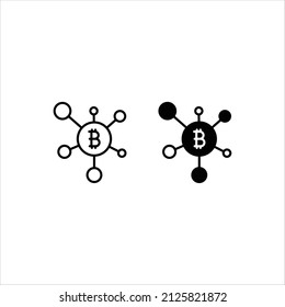 Bitcoin-Netzwerksymbol, eps10
