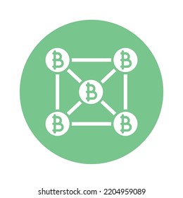 Icono de vector de red de Bitcoin que es adecuado para el trabajo comercial y que puede modificarlo o editarlo fácilmente

