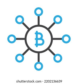 Bitcoin networking  Vector Icon which is suitable for commercial work and easily modify or edit it

