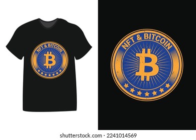 bitcoin and NFT t-shirt design, 
