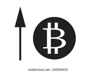 Bitcoin on the rise. Cryptocurrency