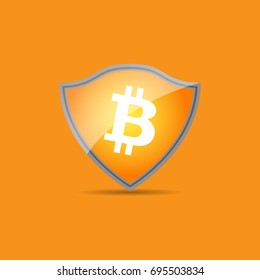 Bitcoin on shield. protection in web money