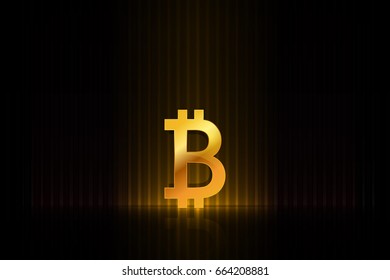 Bitcoin on the stage background