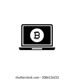 Bitcoin on Web Laptop screen
