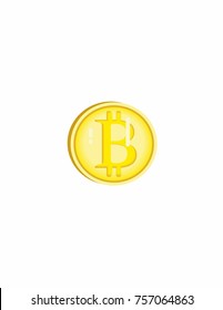 
Bitcoin on a white background