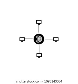 bitcoin online icon. Element of Crypto currency icon for mobile concept and web apps. Detailed bitcoin online icon can be used for web and mobile. Premium icon