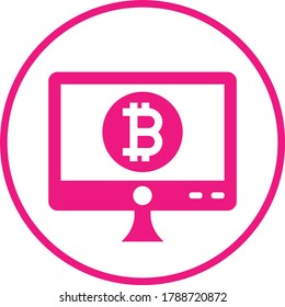 Bitcoin online payment icon logo