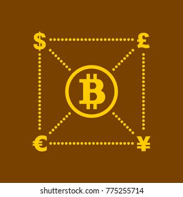 Bitcoin and other Currency Concept. Vector