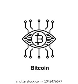 bitcoin outline icon. Element of bitcoin illustration icons. Signs and symbols can be used for web, logo, mobile app, UI, UX on white background