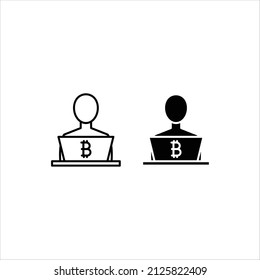 Bitcoin owner icon, eps 10