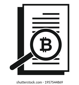Bitcoin papers icon. Simple illustration of Bitcoin papers vector icon for web design isolated on white background