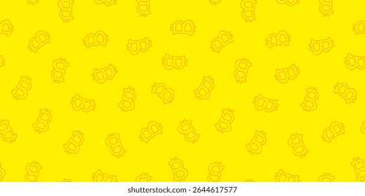 bitcoin pattern background. bitcoin sign doodle illustration. BTC coins pattern background. crypto currency pattern background.