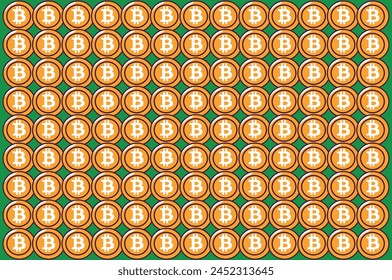 Bitcoin pattern, for backgrounds and textures
