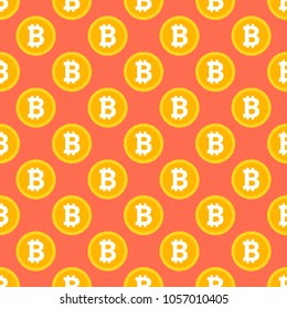 Bitcoin pattern. Vector illustration.