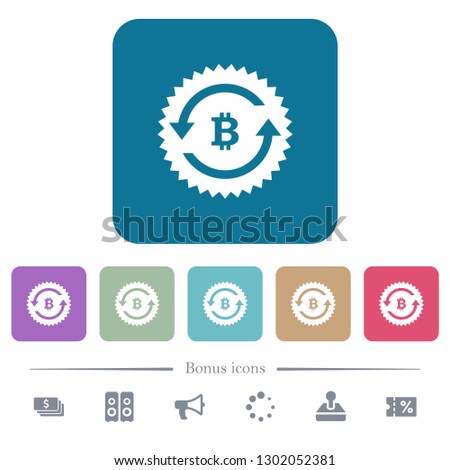 Bitcoin Pay Back Guarantee Sticker White Stock Vector Royalty Free - 