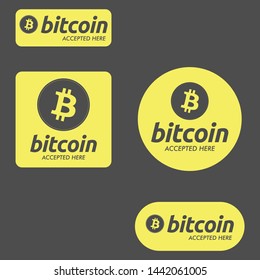 Bitcoin Payment 4 Button set
