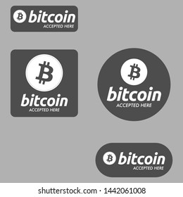 Bitcoin Payment 4 Button set