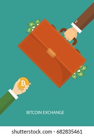 Bitcoin payment internet shopping flat illustration. eps10