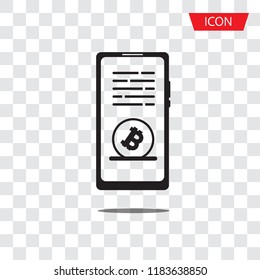 Bitcoin payment internet shopping icon vector isolated on white background.