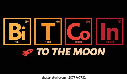 bitcoin periodic table crypto currency typography design
