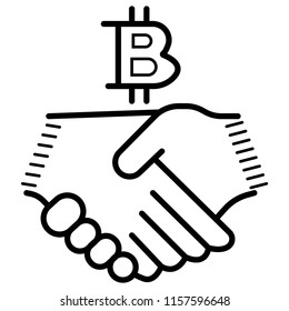 Bitcoin. Physical bit coin. Digital currency.
