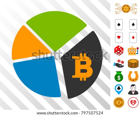 Bitcoin Pie Chart Icon Bonus Casino Stock Vector Royalty Free - 