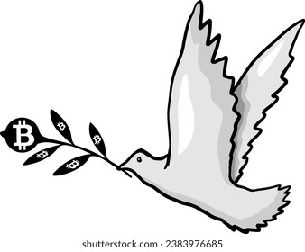 Bitcoin pigeon freedom bright future