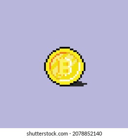bitcoin in pixel art style