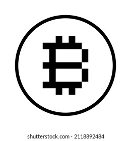 Bitcoin Pixel Icon - Bitcoin Icon