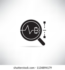 bitcoin price analytics concept icon