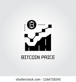 bitcoin price chart concept icon