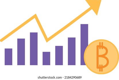 Gráfico de precios de bitcoin.
Imagen vectorial de alta calidad.