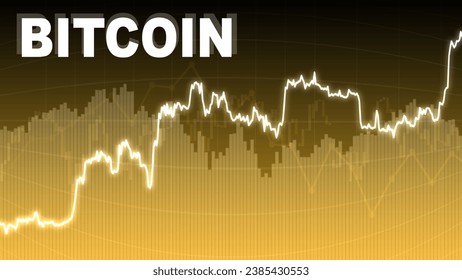 Bitcoin price charts in cryptocurrency market. Financial market graph. Trading screen background.