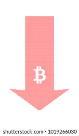 the bitcoin price falls arrow
